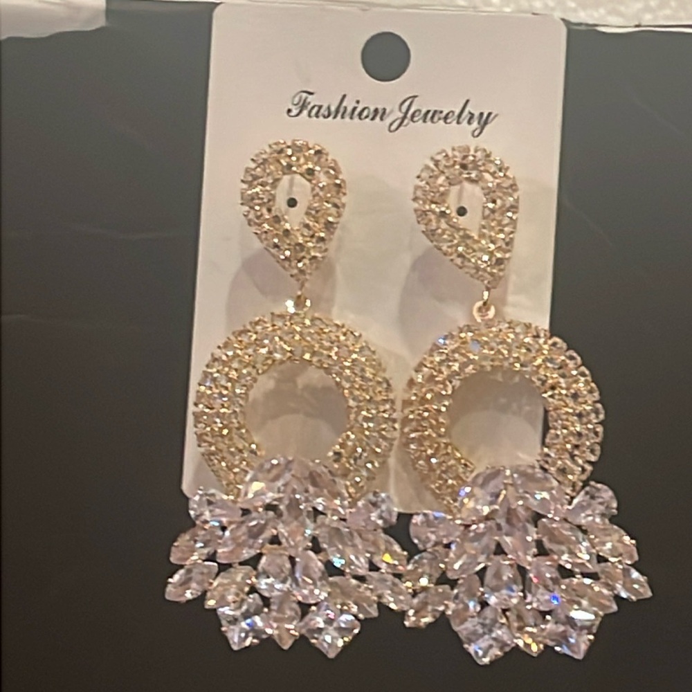 Godosa's Earrings Dangling for Women Girls Vintage Fancy Crystal Dangle Earrings